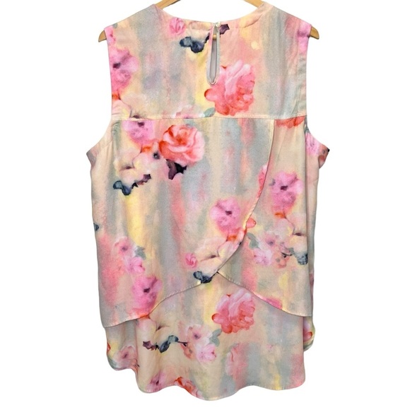 Melissa McCarthy Floral Tunice Sleeveless Blouse Size 1x - Picture 4 of 12